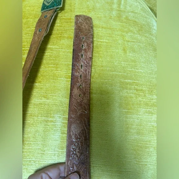 Sterling,  Gf and turquoise Native American belt and Aztec with turquoise - Picture 10 of 12